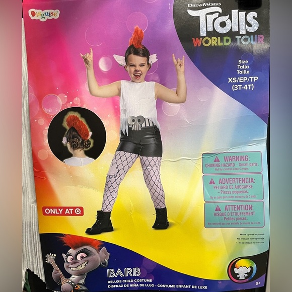 DISNEY TROLLS WORLD TOUR BARB - SIZE XSMALL 3T-4T (NEW WITH TAGS) - Picture 8 of 8